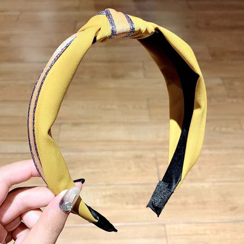 Женский элегантный цветной Серебряный полосатый ободок для волос держатель с