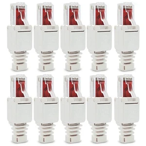 12 x network plug tool free rj45 cat6 lan utp cable plug without tools cat5 cat7 installation cable patch cable tool free global shipping