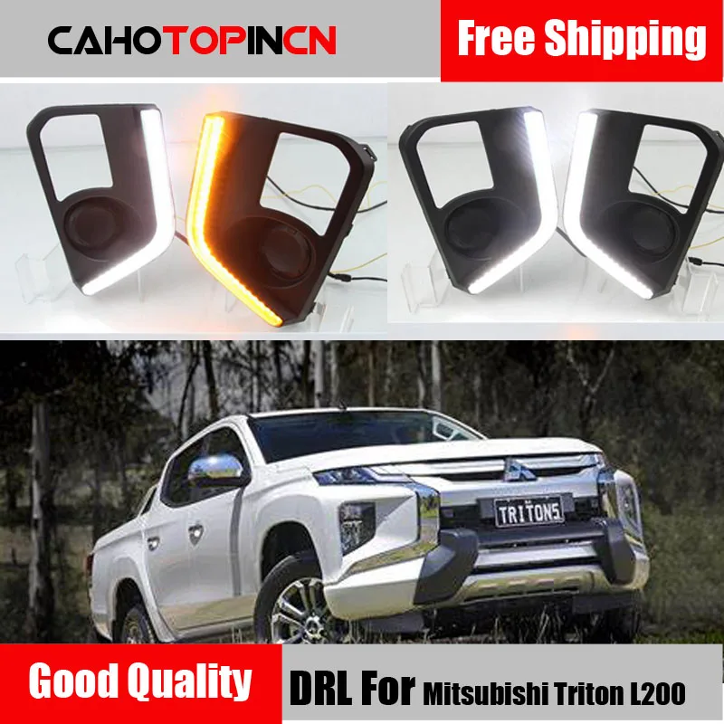DRL для Mitsubishi Triton L200 2019 светодиодные дневные ходовые огни противотуманная фара с