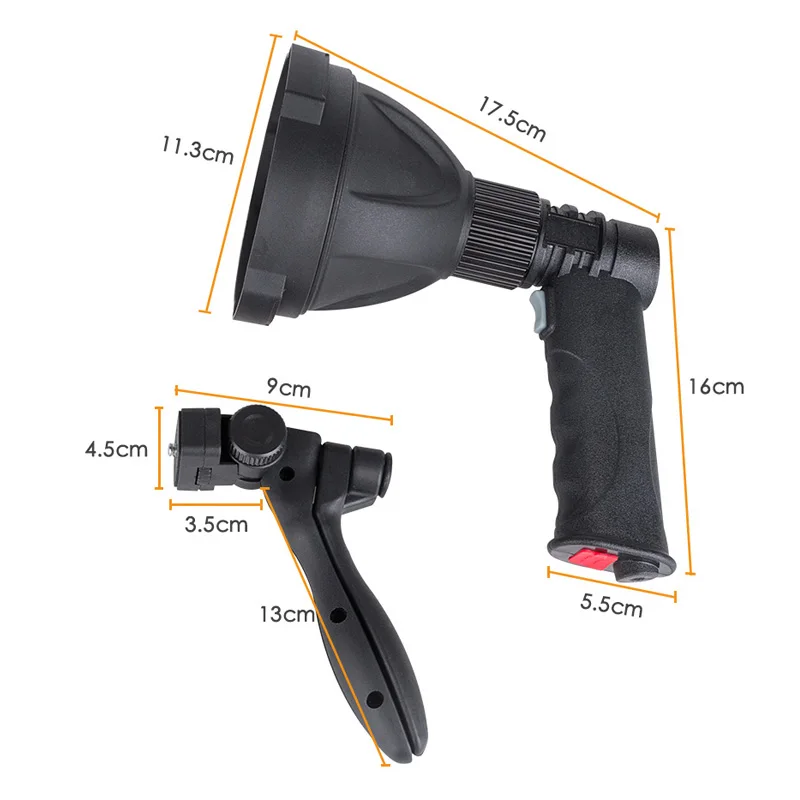 Satılık Taşınabilir Spot Güçlü L2 LED El Feneri 4000mAh USB şarj Edilebilir ışıldak Tabanı Ile 3 Modes Balıkçılık Torch Fener
