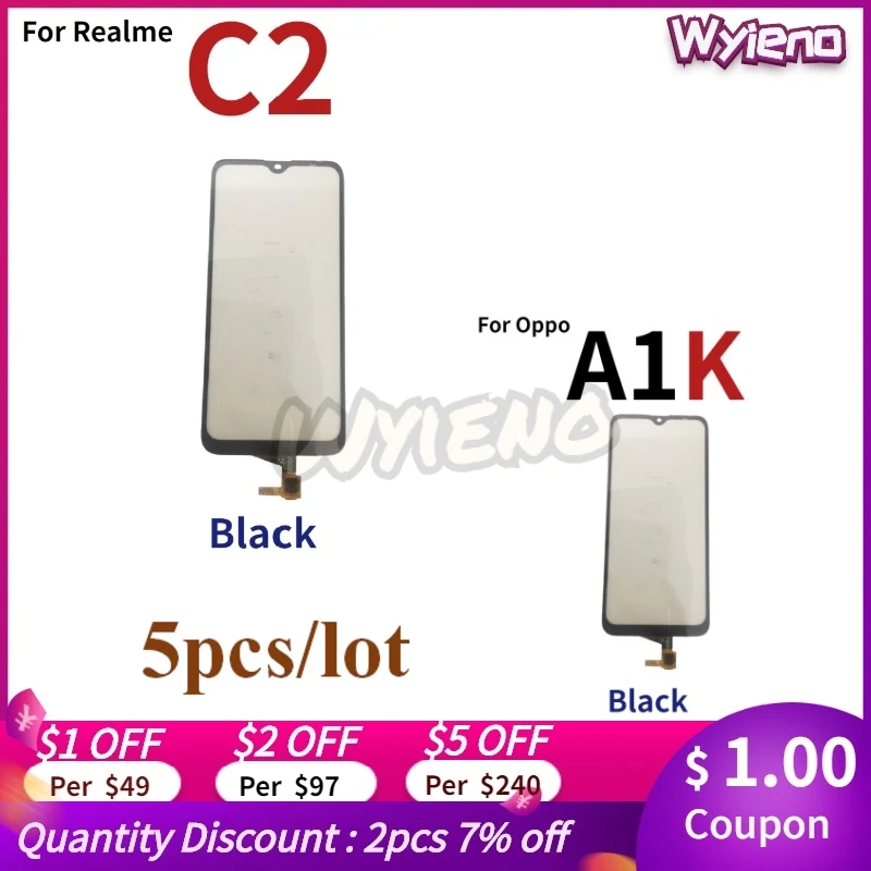 

Сенсорная панель Wyieno для Oppo A1k cph1923./Oppo Realme C2, 5 шт./лот