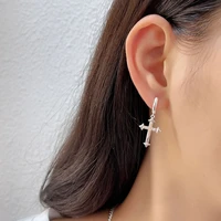 925 sterling silver cross minimalist drop earrings for women luxury designer colors wedding unusual with accessories jewellery