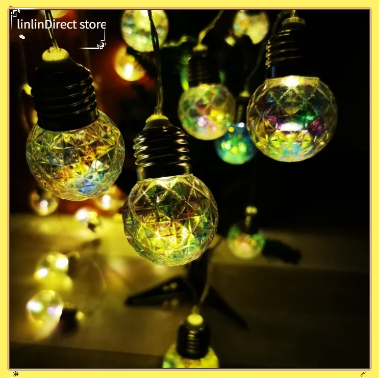 

New LED Christmas Ornaments Tree Colorful Bulb Nut Color Light Decoration Outdoor Garden Shopping Window Light String Layout