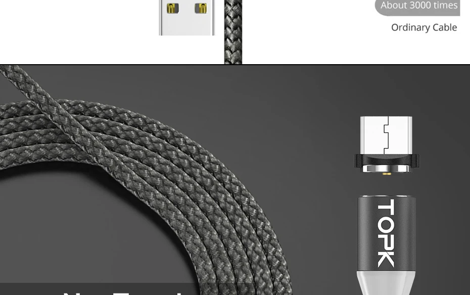 1 м Магнитный 2.4A кабель быстрой зарядки, кабель Micro usb type C магнитное зарядное устройство для IPhone XR XS Max samsung huawei XiaoMi Redmi Note 7