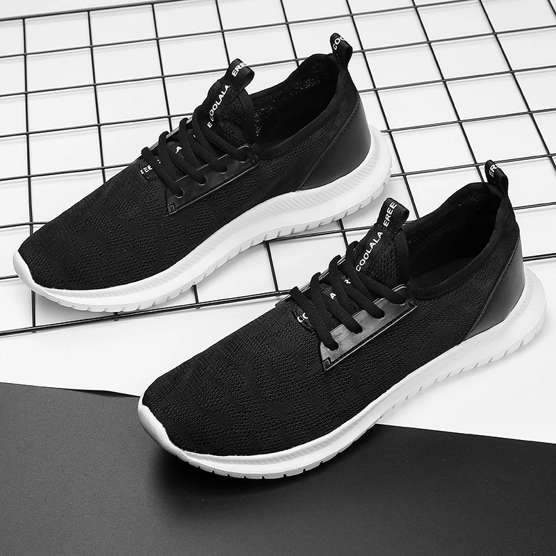 

Кроссовки мужские дышащие, повседневная теннисная обувь для ходьбы, оригинальные легсветильник, черные, большие размеры, 2021