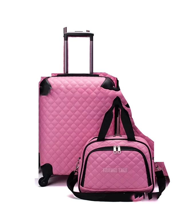 smallbag and luggage Travel tale 20 дюймов 24 дюйма 28 дюймов для женщин кожаный набор тележка сумка для ручной клади Набор чемоданов ручной чемодан на колесиках - Цвет: smallbag and luggage