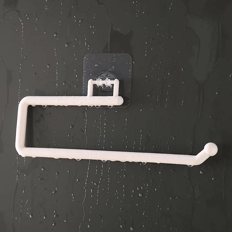 

1PC Kitchen Paper Roll Holder Towel Hanger Rack Bar Cabinet Rag Hanging Holder Bathroom Organizer Shelf Toilet Paper Holders