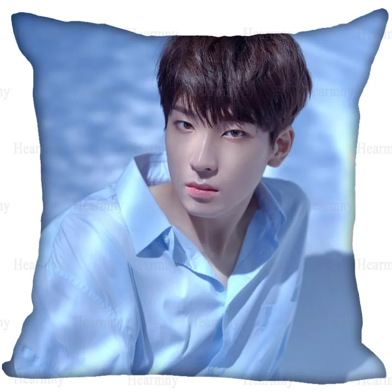 Чехол для подушки KPOP Seventeen WONWOO декоративный Шелковый чехол невидимый на молнии