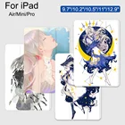Чехол для iPad Pro 11, 2021, Air 4 8-го поколения с держателем для карандашей Mini 5, 10,2, 7, Air 2, 3 Pro 10,5, 9,7, 5, 6