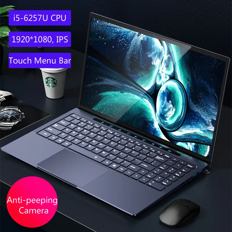 Review 15.6” Intel Core i5-6287U Touch Bar Laptop 3.1GHz Windows 10 Pro 8G RAM Netbook PC Computer 1920*1080 FHD 2.4G+5G Wifi Netbook