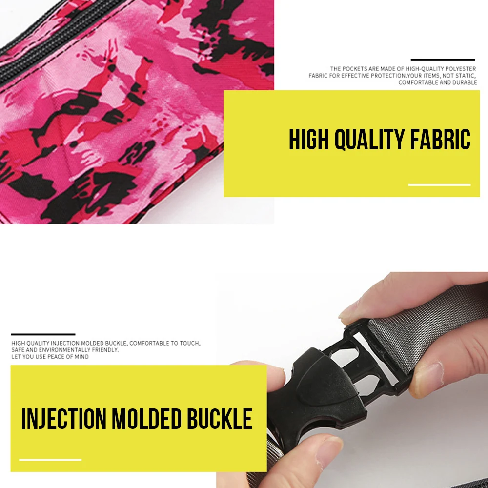 

Fashion Women Camouflage Printed Sports Waist Bag Outdoor Mini Joker Waist Bag Belt Bag Envelope Shoulder Bag Running Jogging