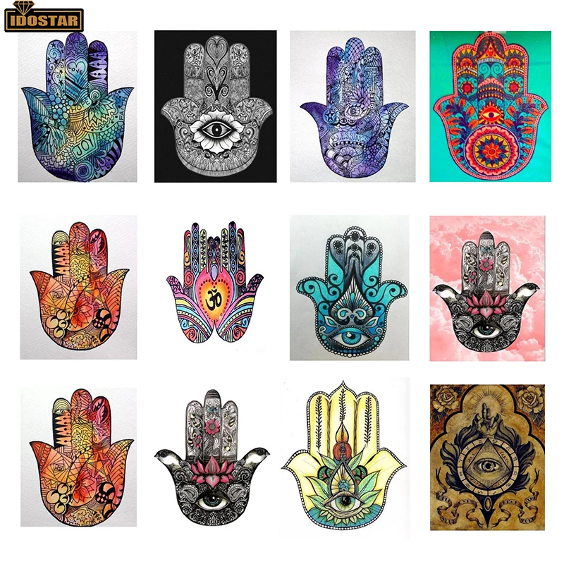 

"Рука Фатимы" полная круглая дрель 5D Сделай Сам Алмазная картина 3D вышивка крестиком Мозаика фантазия дзен украшения подарки