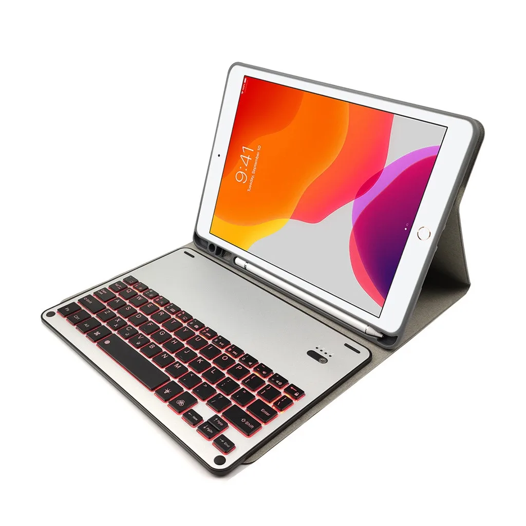 Backlit Keyboard Case for iPad 7th Generation For 10.2Inch Cover Separable Aluminum Alloy Bluetooth 2019 | Компьютеры и офис