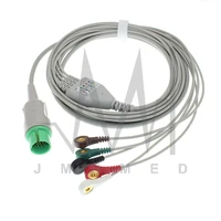 17pin ecg ekg 35 lead one piece cable and electrode leadwire for spacelabs patient monitor snapclipvet alligator clip
