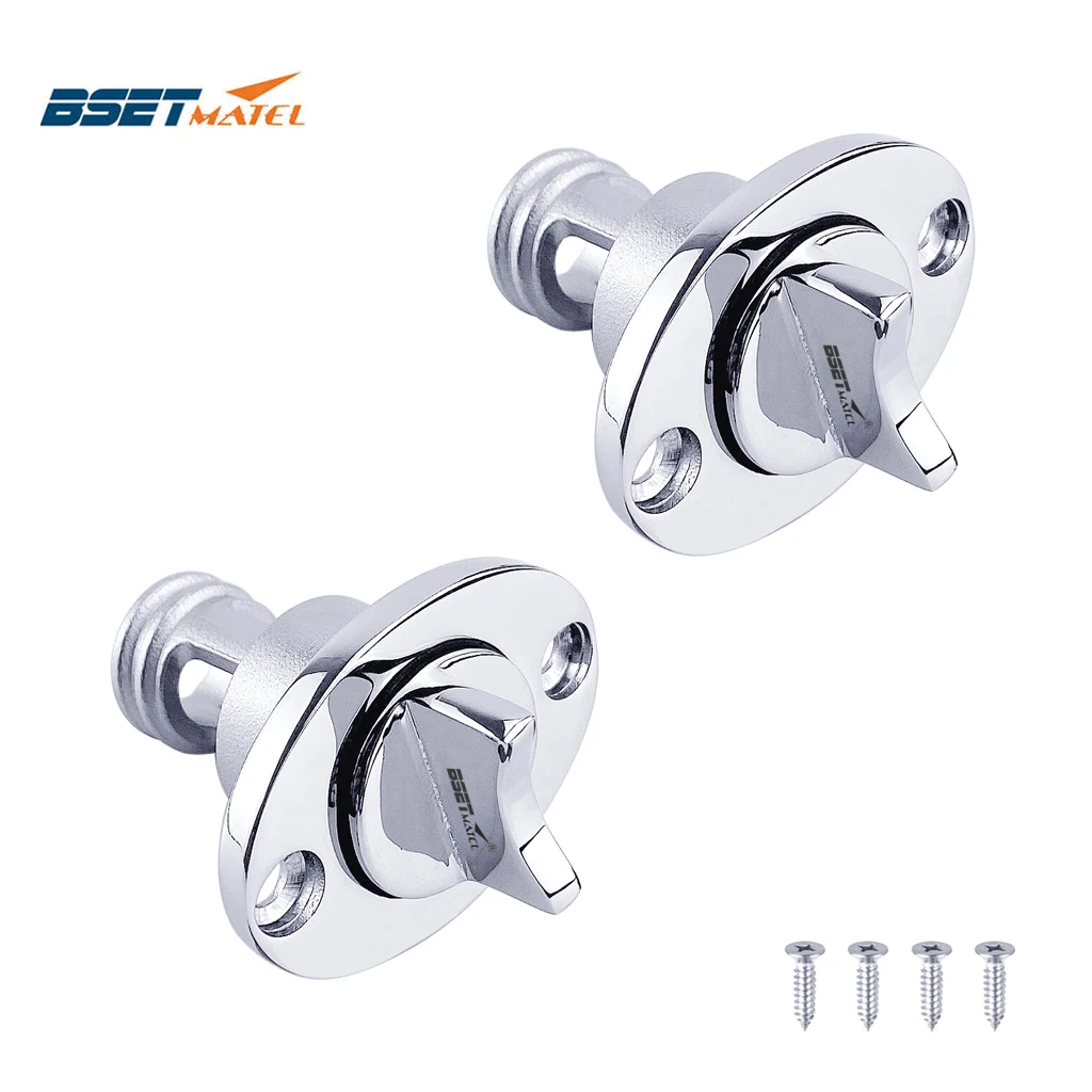 

2X Universal 25mm 1'' Stainless Steel 316 Boat Garboard Transom Hull Drain Plug Socket Bung Hole Drainage Kayak Canoe Accessory
