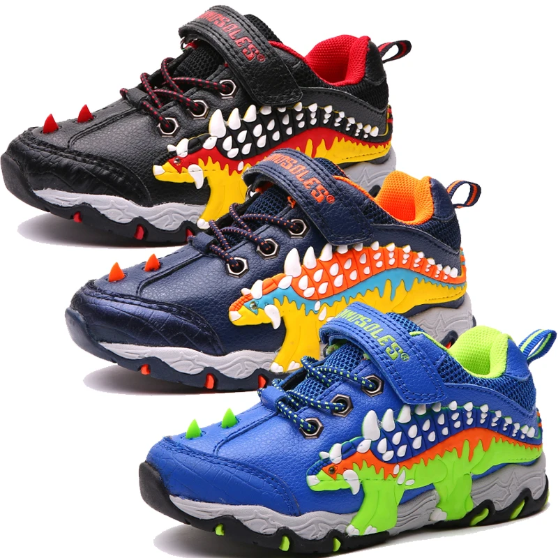 Кроссовки детские с подсветкой Нескользящие динозавром | Детская одежда и обувь