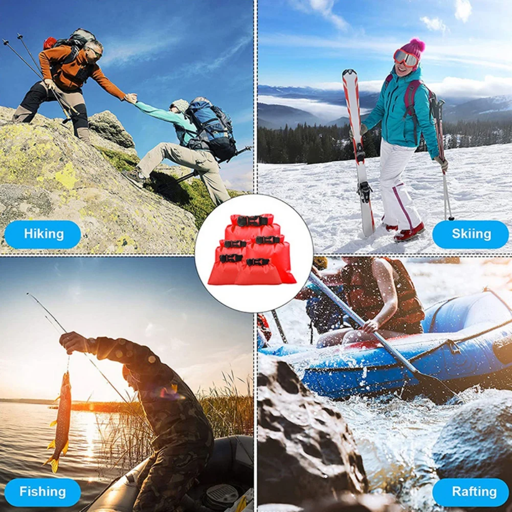 5pcs Dry Bag Sack Waterproof Dry Bag Large Capacity Storage Pouch For Swimming Kayaking Rafting River Trekking  Water Resistance