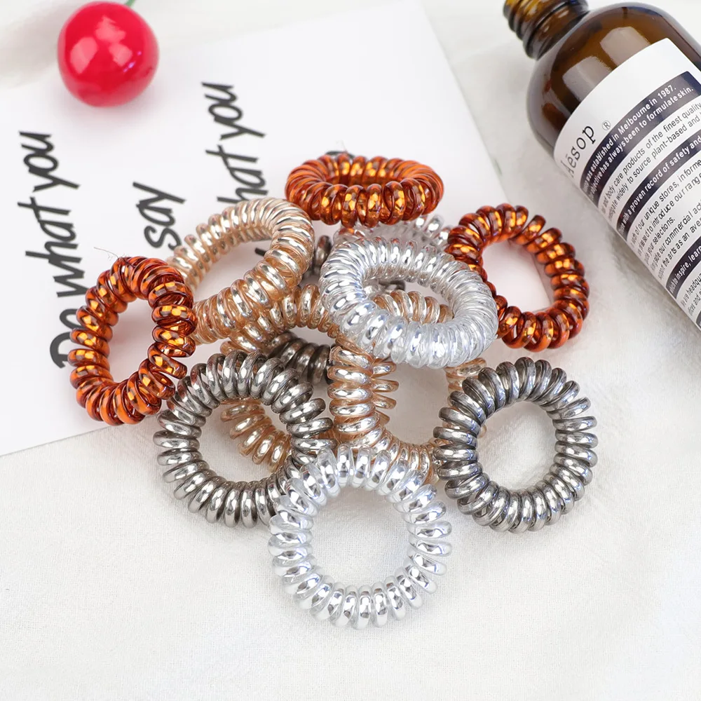 

Металлическая текстура, телефон, эластичные резинки для волос, средние резинки, резинка для галстука для женщин и девочек, головной убор, де...