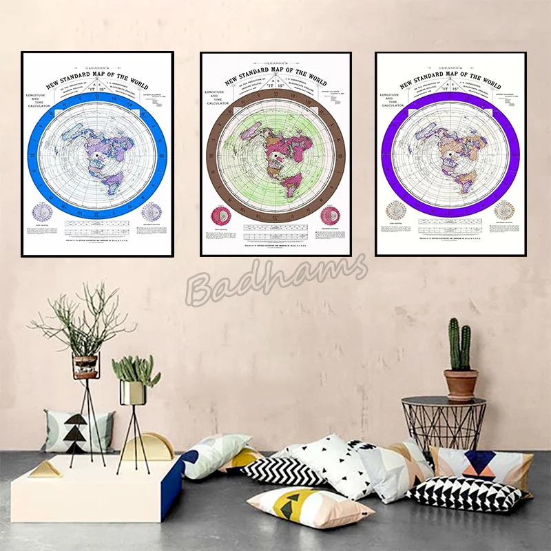 

Poster And Prints Standard World Map Retro Pictures Modern Living Room Home Collection Decorative Canvas Painting
