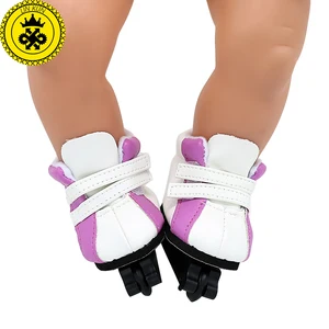 Кукла Роликовые кроссовки для маленьких детей со стразами, обувь для куклы, Ледовые коньки подходит 18 дюймов с капюшонами в американском и 43 см для ухода за ребенком для мам для reborn Baby Doll поколения Рождество девушки игрушка сделай сам