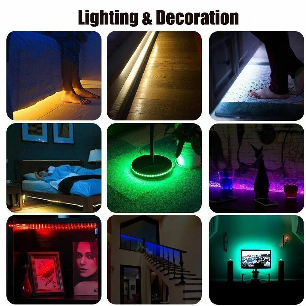 

5V USB LED Strip Lights TV Back Light Lamp RGB Colour Changing with Remote Control L5