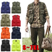 mens sleeveless jacket outdoor multi pockets mens vest photograp coats camping hunting fishing vests quick dry hiking vests