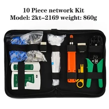 LAN Utp Network Cable Tester Tool Screwdriver Wire Stripper RJ45 Connector Computer Network Crimping Pliers Tool Kit Set
