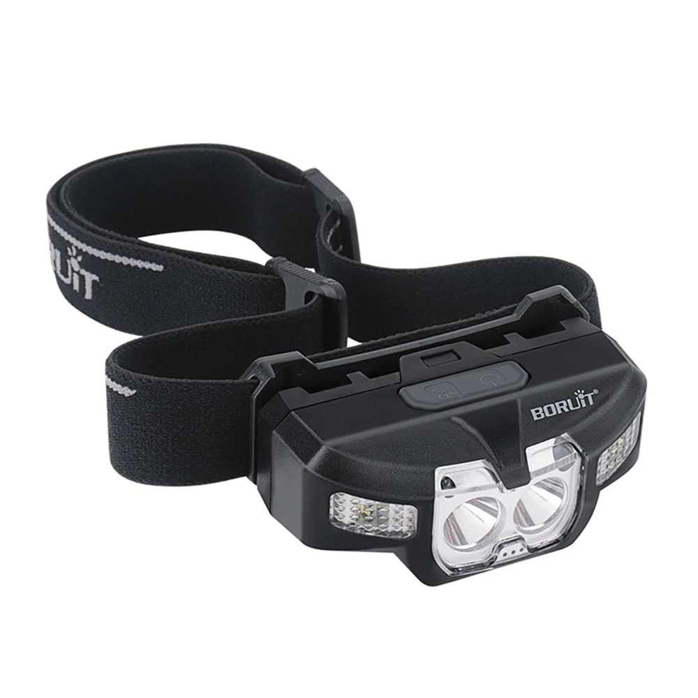 BORUiT B30 светодиодный ИК движения Сенсор налобный мини-фонарь 2* XP-G2+ 2*3030 красный светильник 5-режим головной светильник Перезаряжаемые Головной фонарь для охоты, светильник