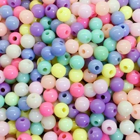 200pcs 681012mm mix color acrylic big round loose beads plastic beads for making diy necklace bracelet jewelry accessories
