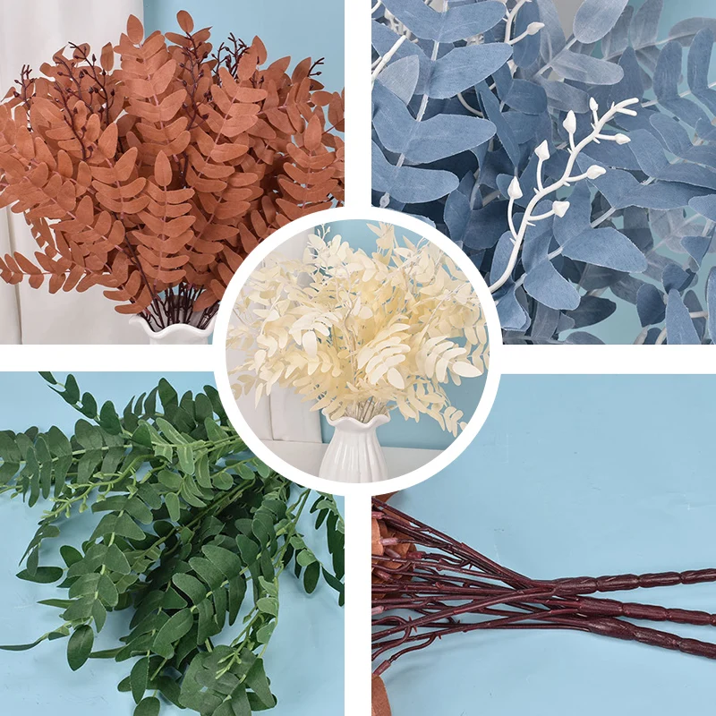 Листья деревьев саранчой зеленые растения искусственные шелковые листья для