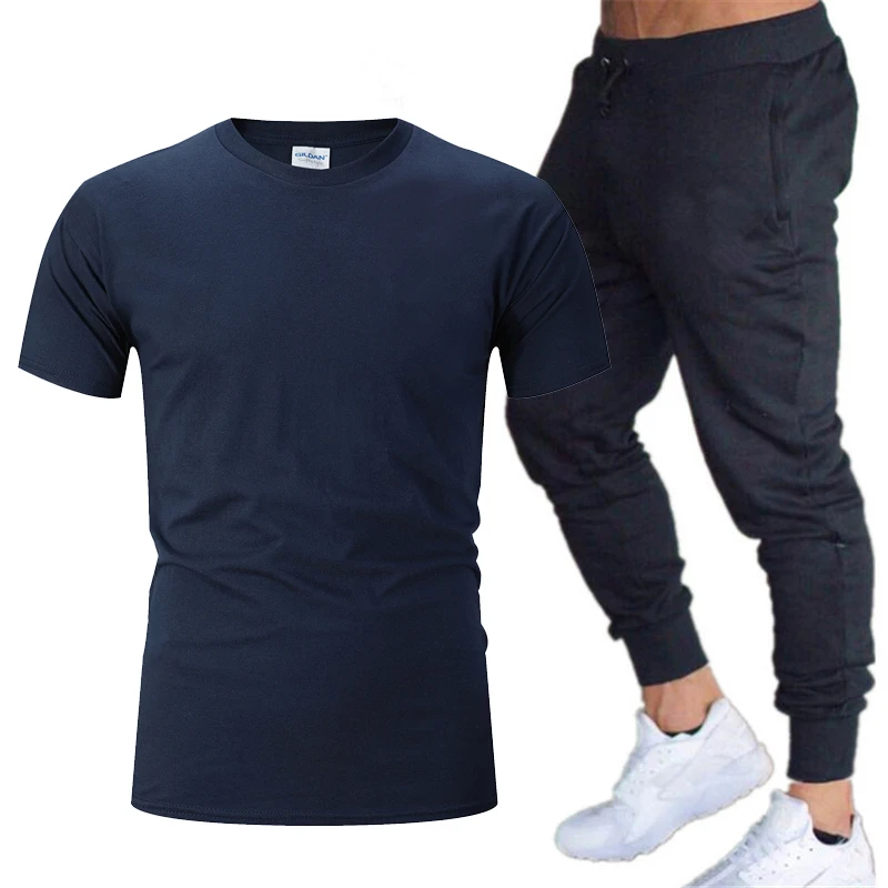 

T-shirt da uomo di moda estiva di marca stampa logo T-shirt sportiva casual pantaloni a maniche corte abito da uomo in 2 pezzi