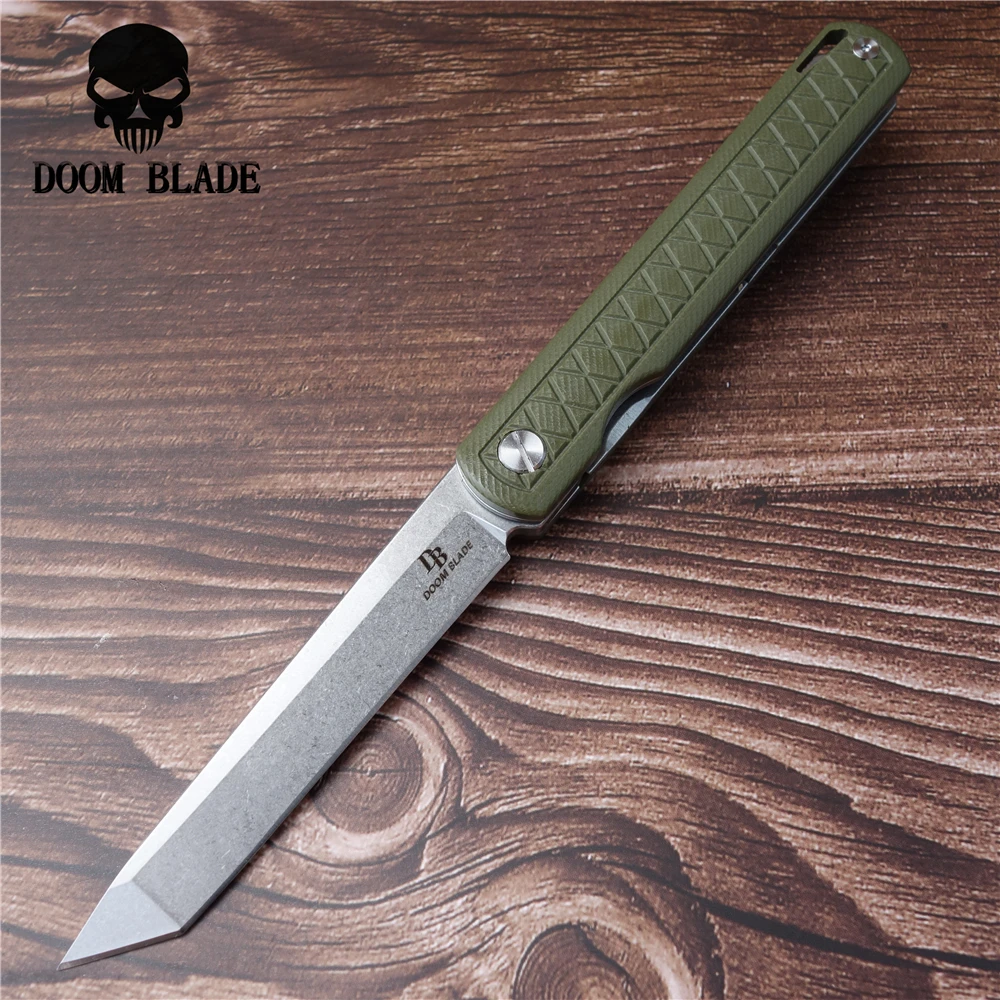 Olive green 215 мм D2 лезвие шарикоподшипника ножи карманный складной нож G10 Кемпинг Охота выживания Тактические Ножи EDC инструменты обороны - Цвет: Olive green