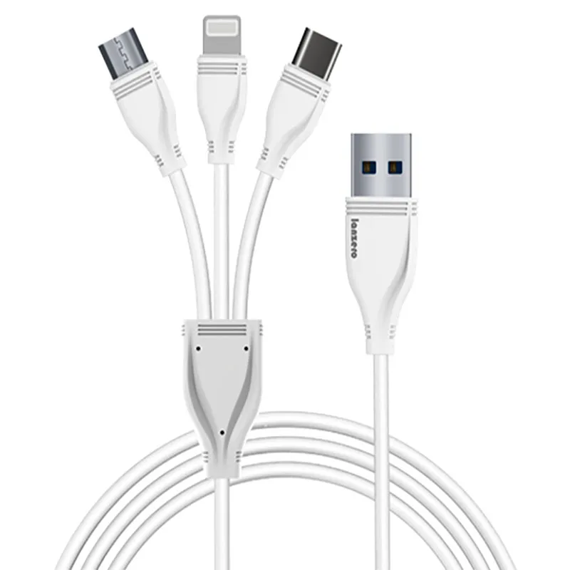 3 в 1 USB кабель для мобильного телефона Micro usb type C зарядное устройство Android iOS мульти