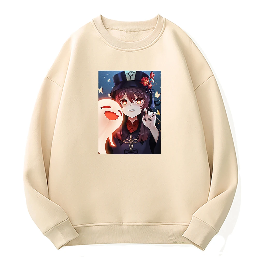 

Anime Hu Tao Hoodie Women fashion Genshin impact Hoodies Woman Harajuku Manga Genshin Hoody Crew Neck Pullovers Sweatshirts