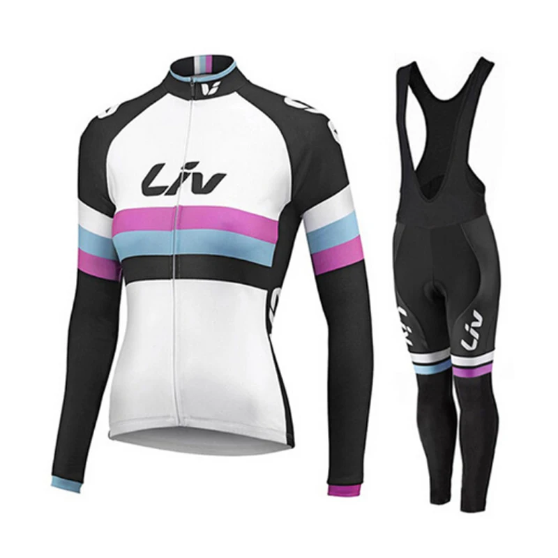 2022 Lycra Long Sleeve Cycling Clothing Women LIV Fall Road Bike Jersey Set Female Dress Bicycle Clothes MTB Uniform Sport Wear