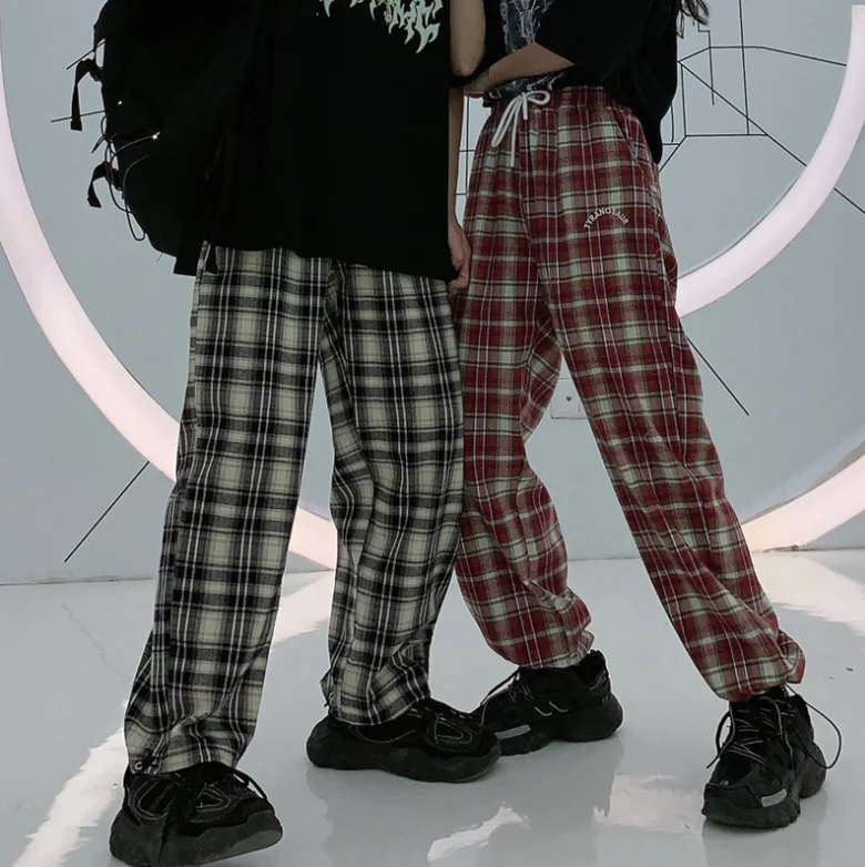 Мужские повседневные брюки весна-лето 2020 новые свободные прямые клетчатые