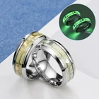 Модное кольцо для пар из нержавеющей стали, светящееся кольцо на палец для женщин и мужчин, ювелирные изделия на Хэллоуин, аксессуары, Подарочные Кольца, тренд 2021