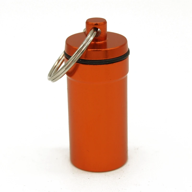 5 Шт. Кемпинг Мини Алюминий Водонепроницаемый Pill Box Хранения Уплотнения Открытый