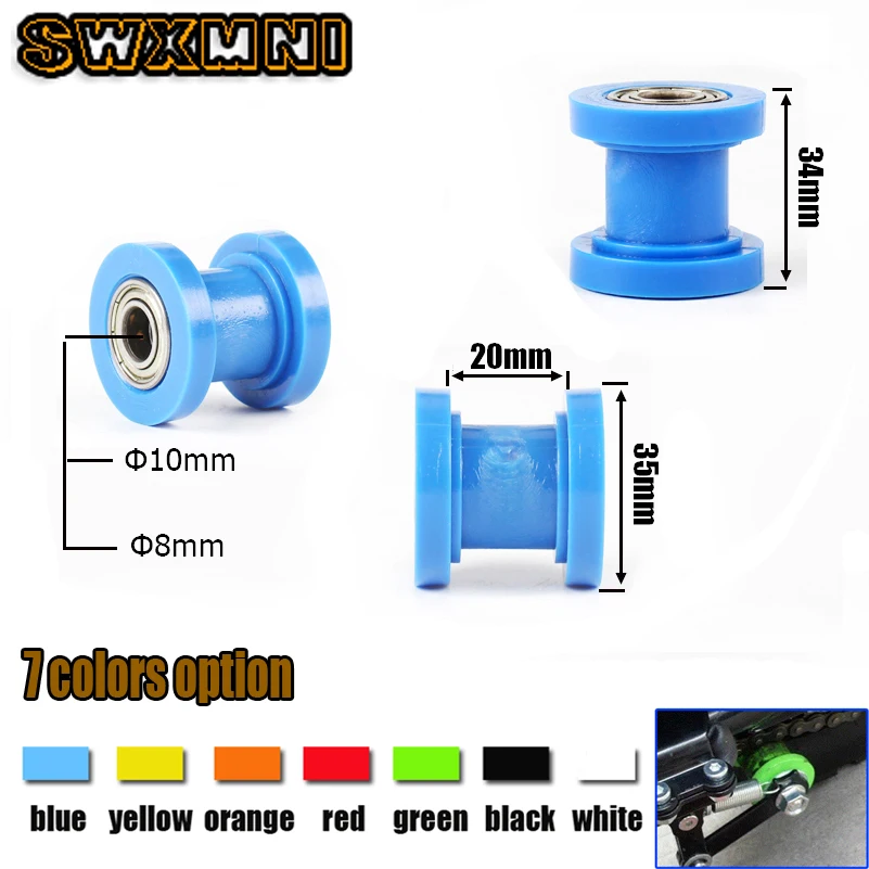 8 мм 10 цепи роликовый ползунок натяжной шкив регулятора колесо направляющего