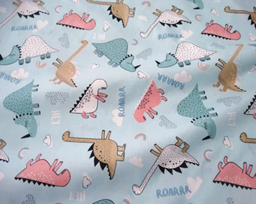 50x160 см хлопок саржевая ткань печать ребенок динозавр DIY простыня крышка MK|Ткань| |