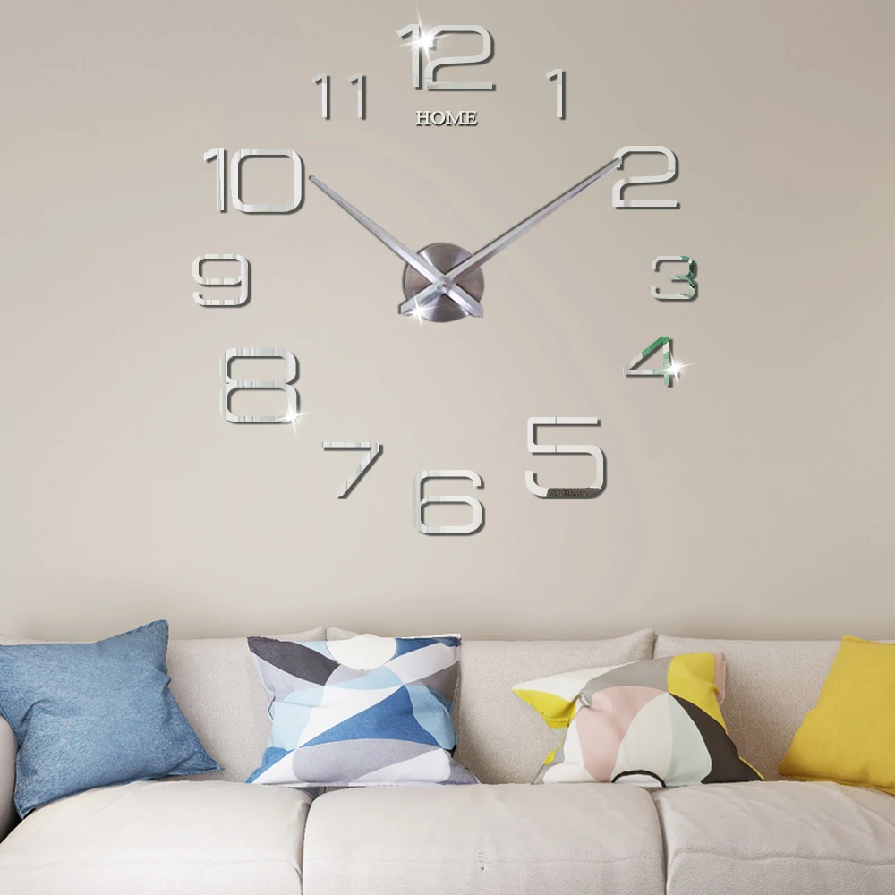 Модные 3d настенные часы кварцевые современные украшения сделай сам для