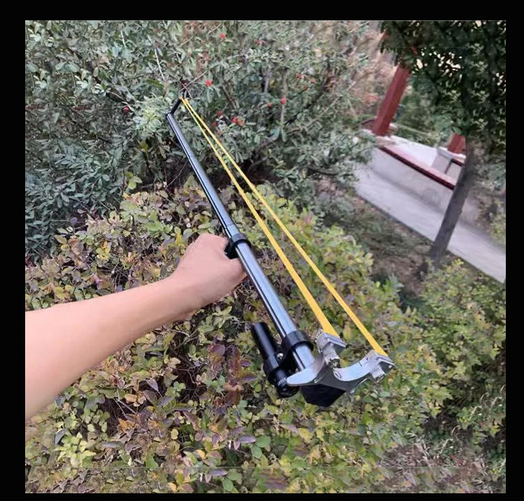 High Precision Telescopic Red Laser Slingshot with Straight Rod and High Power 
Rubber Band - Stainless Steel Outdoor Hunting Catapult image 6