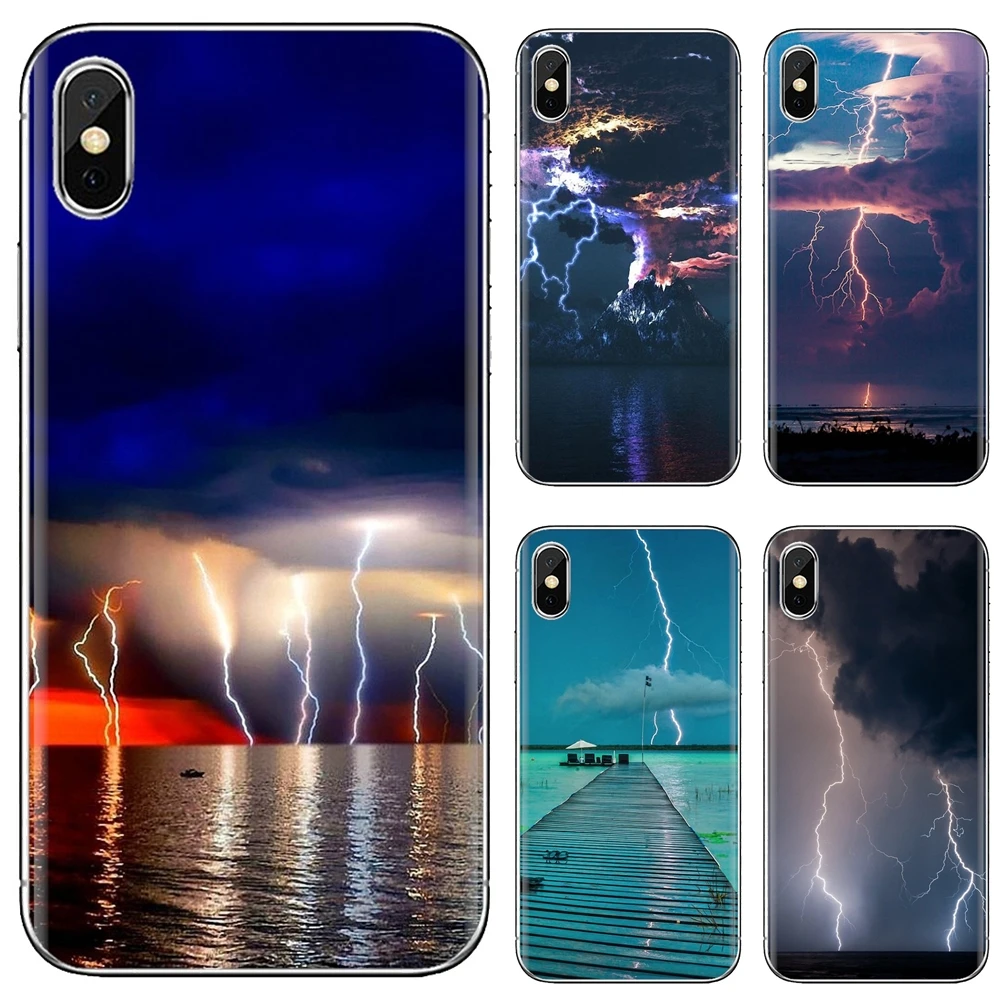 

Soft TPU Cover Lightning storm Mother Nature For iPhone iPod Touch 11 12 Pro 4 4S 5 5S SE 5C 6 6S 7 8 X XR XS Plus Max 2020