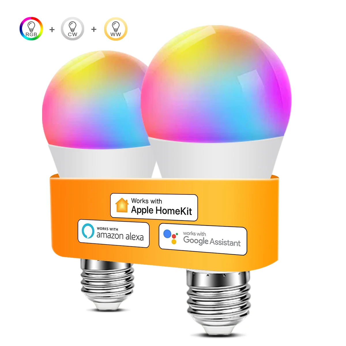 

Smart WiFi LED light Bulb 15W lamp Compatible With Apple HomeKit Siri Alexa Google Assistant Dimmable E27 2700K-6500K RGB RGBW