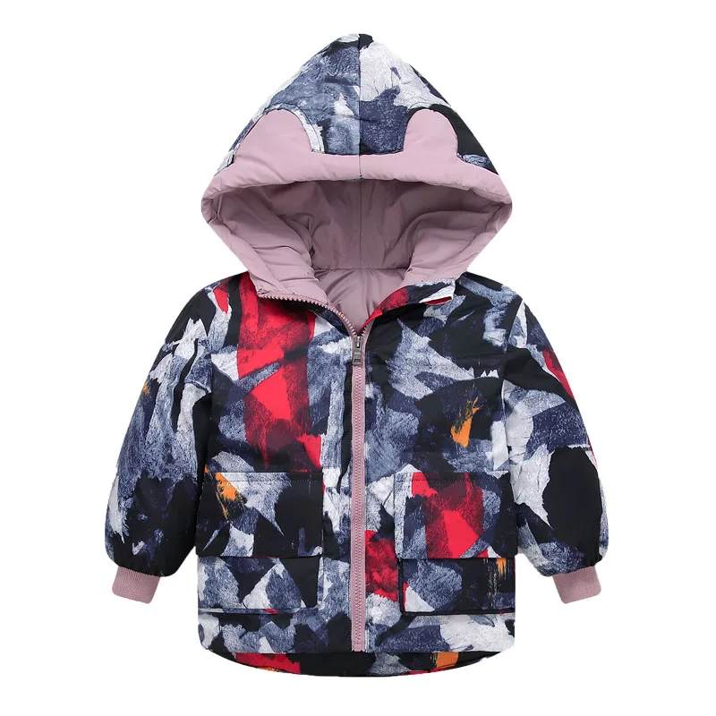 Multi-Color VFOCHI, новые пуховые пальто для мальчиков и девочек детская модная куртка, парка 4 цвета, детский зимний комбинезон, унисекс, толстая зимняя верхняя одежда с капюшоном для мальчиков и девочек - Цвет: Multi-Color