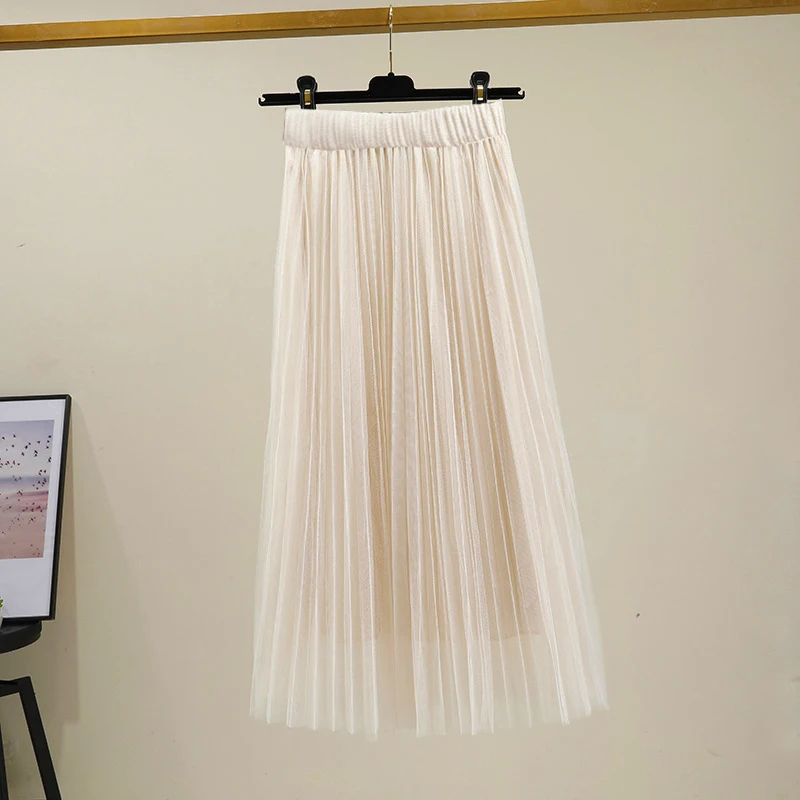 Юбка пачка Женская плиссированная средней длины из тюля|Женские юбки| |