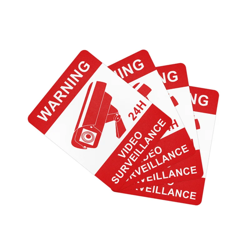 Наклейка для камеры видеонаблюдения водостойкая с матовой текстурой 19x15 см