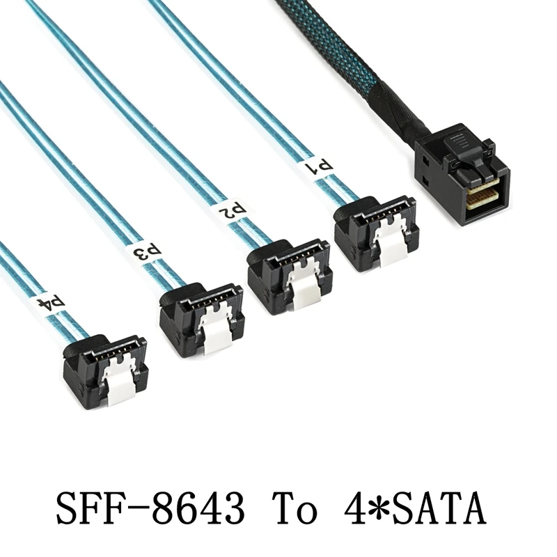 Внутренний жесткий диск HD Mini SAS (Стандартный хост) до 90 градусов 4 SATA (целевой)
