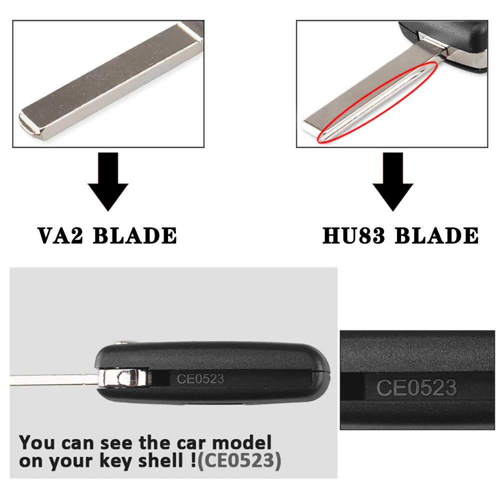 KEYYOU 2/3 кнопки CE0523 модифицированный дистанционный чехол для ключа автомобиля Citroen