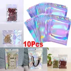 10 шт., голографические пакеты для украшений, из алюминиевой фольги